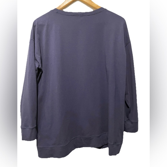Eileen Fisher Organic Cotton Tunic Top Women’s S Navy Long Sleeve - Picture 5 of 7